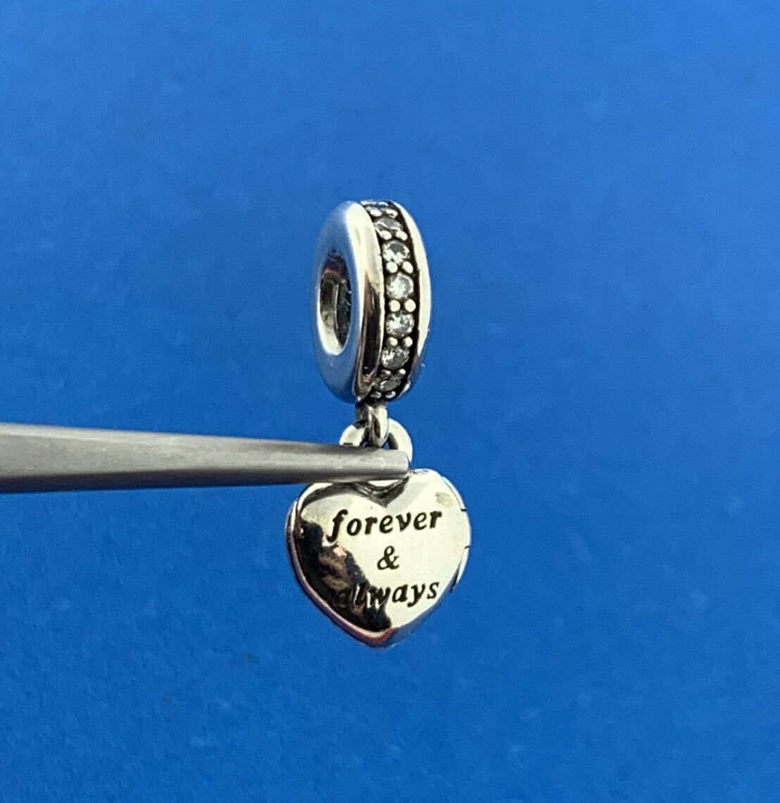 Authentic PANDORA 925 Sterling Silver CZ My Beautiful Wife 791524CZ Dangle Charm
