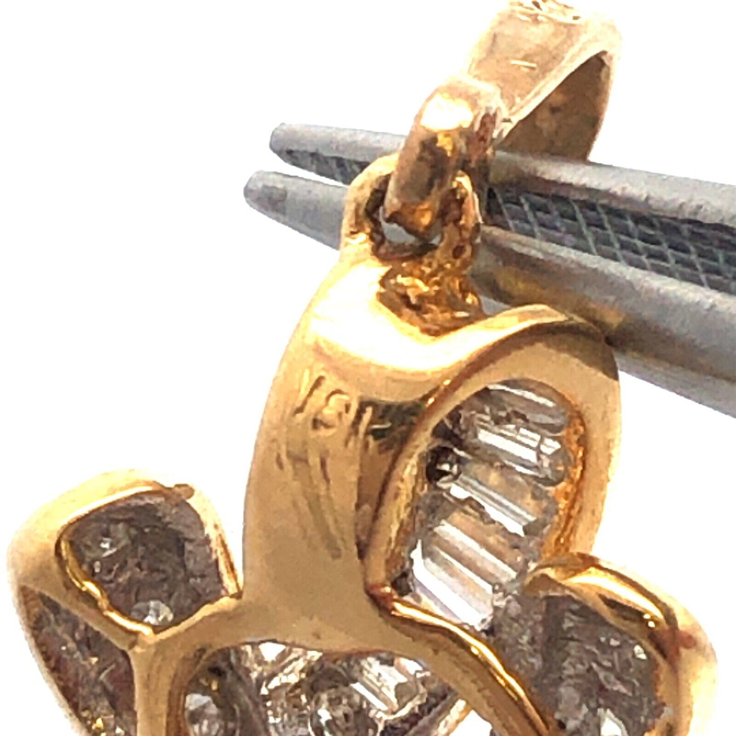 Designer 14K Yellow Gold Black Pearl Diamond Accented Statement Drop Pendant