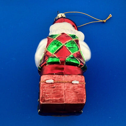 2003 Christopher Radko Hand Blown GlassToy Maker Santa Ornament Retired No Box