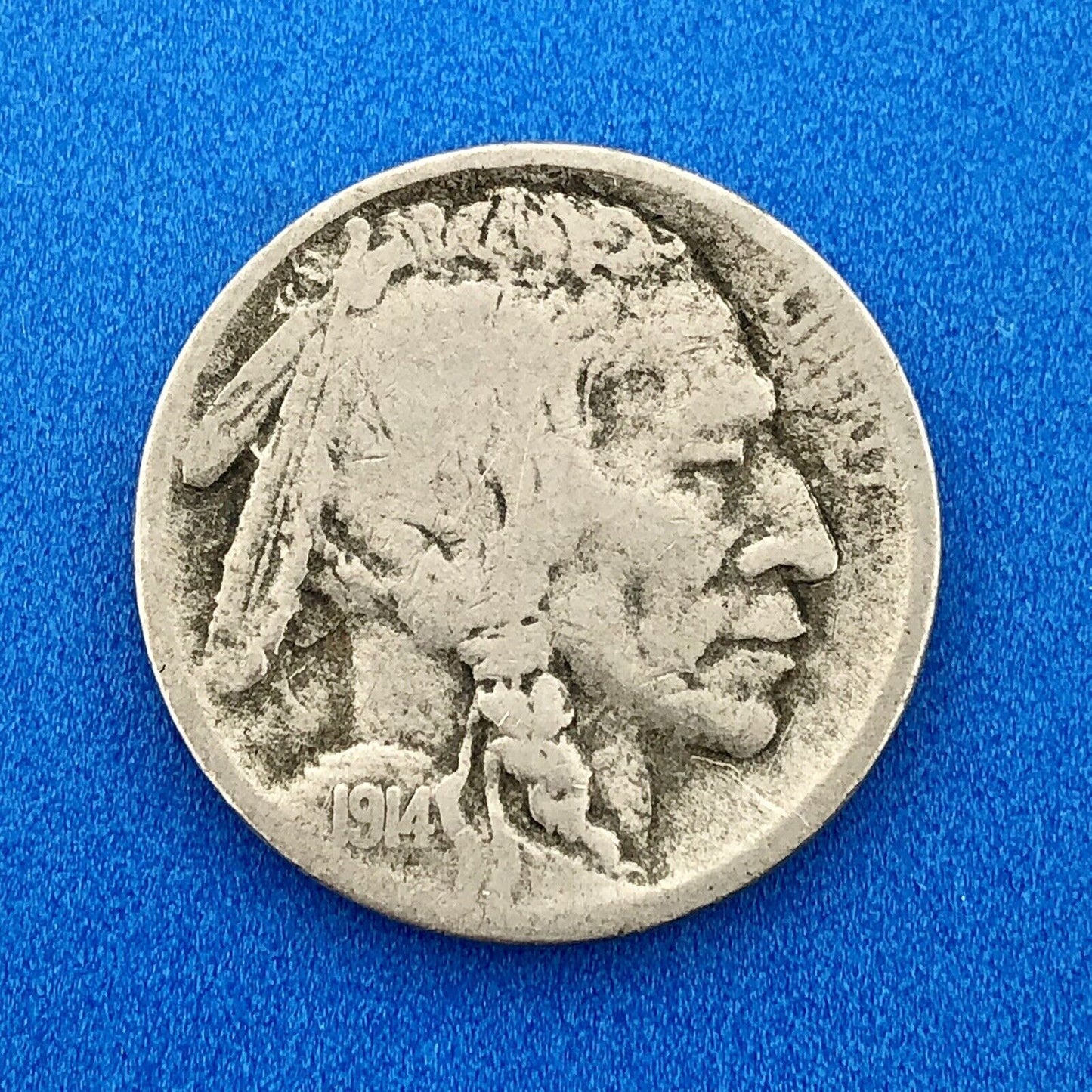 1914 S Indian Head Buffalo Nickel Better Key Scarce San Francisco Mint Coin