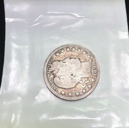 1899 P Barber Silver Quarter 25c $.25 Better Key Philadelphia Rare Scarce