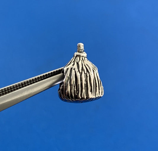 Authentic KALIA 925 Sterling Silver Textured Tiki Hut Slide Bracelet Charm