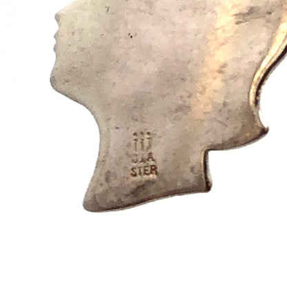 James Avery 925 Sterling Silver Girl Profile Silhouette Olivia Charm Pendant