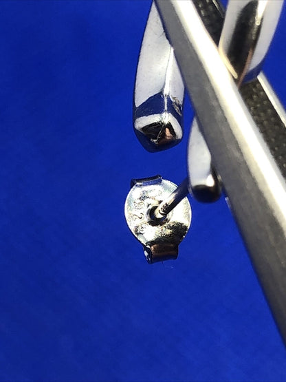 Designer 925 Sterling Silver Round Polished Small Hoop Earrings