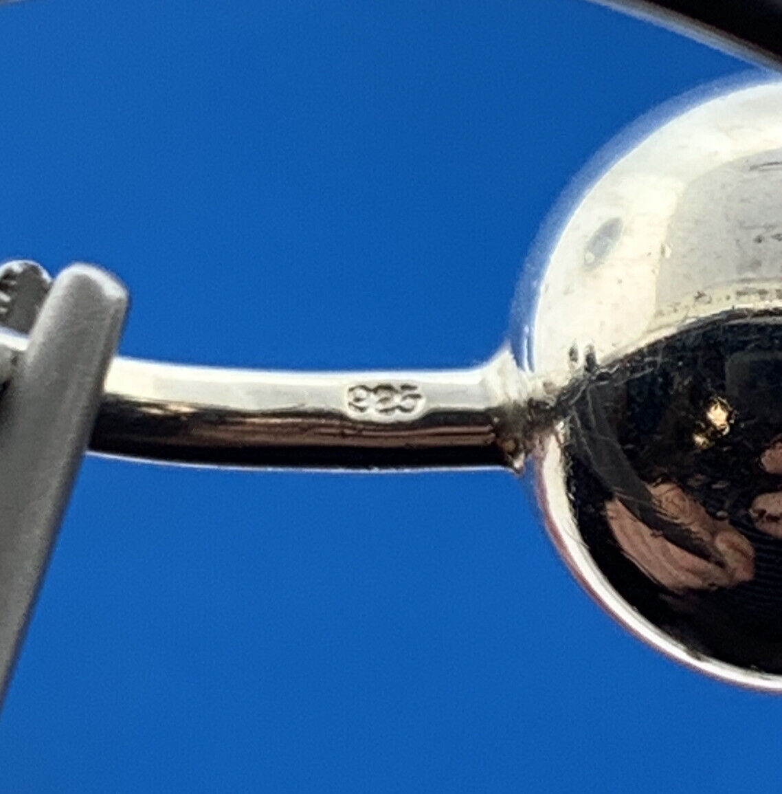 Designer 925 Sterling Silver Modernist Ball Adjustable Ring