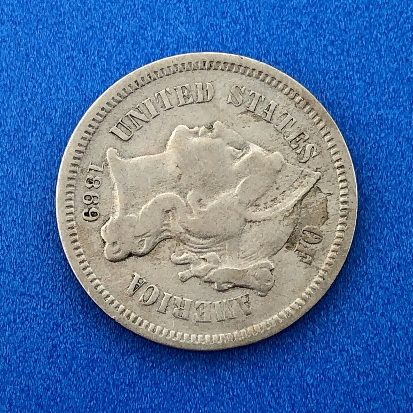 1869 P Nickel Three Cent Piece 3c Better Key Rare Scarce Philadelphia Coin