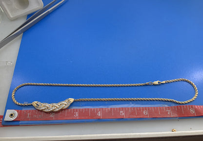 Designer 925 Sterling Silver Vermeil Cubic Zirconia Infinity Eternity Necklace