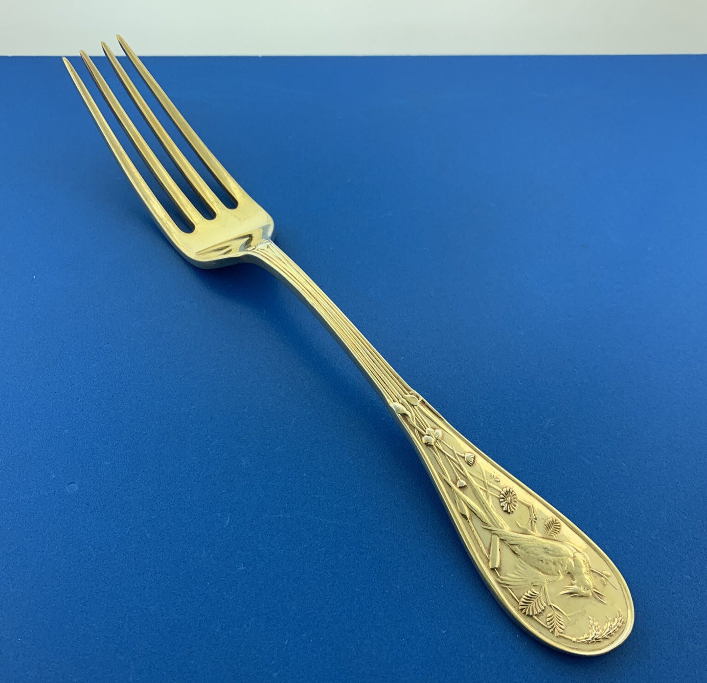 Tiffany & Co Vermeil Gold Washed Sterling Silver 925 Audubon Dinner Fork