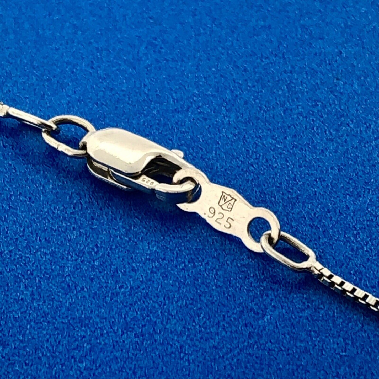 Designer STS 925 Sterling Silver 19" Box Chain Round Cubic Zirconia CZ Necklace