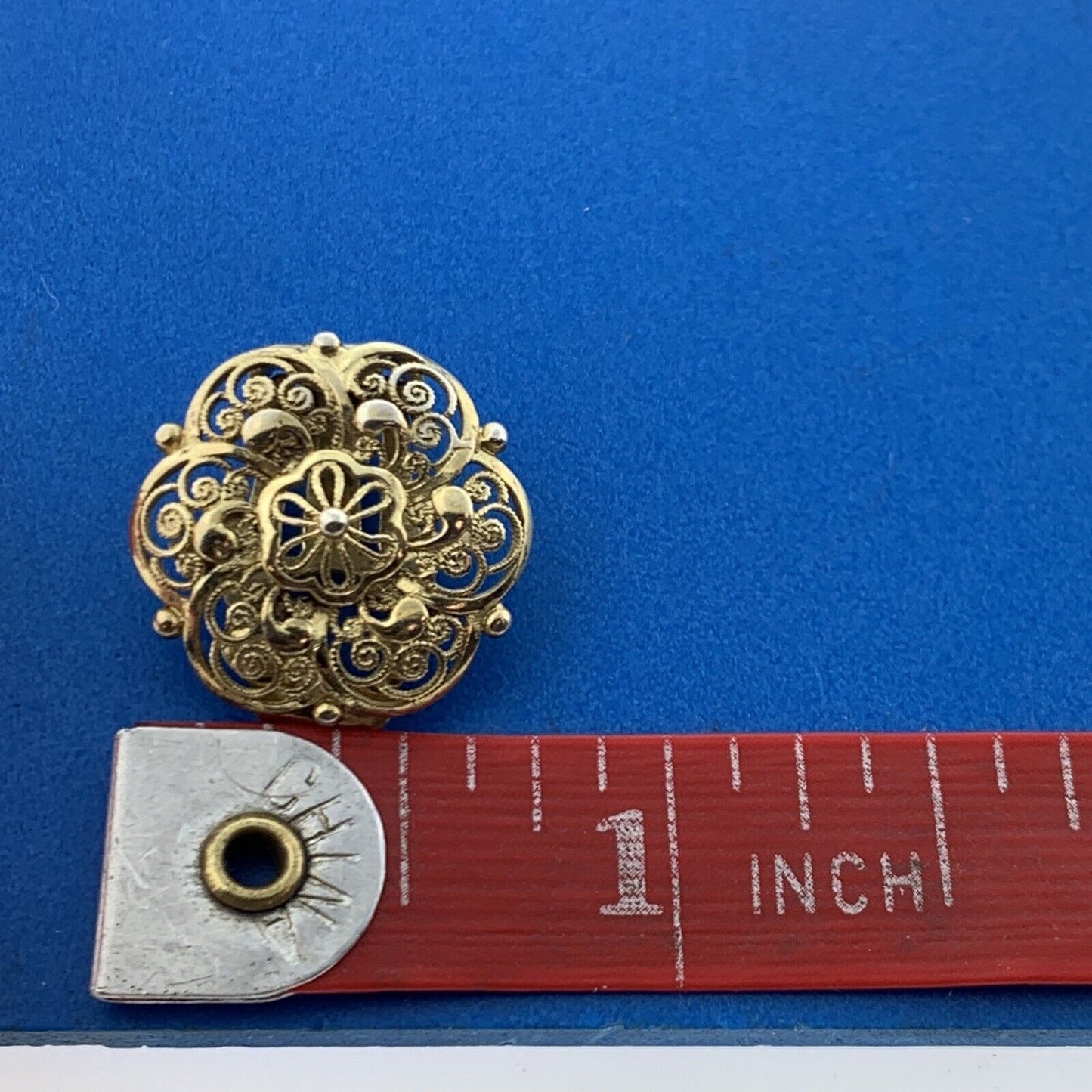 Mid Century Alice Caviness Germany Sterling Silver Vermeil Filigree Earrings