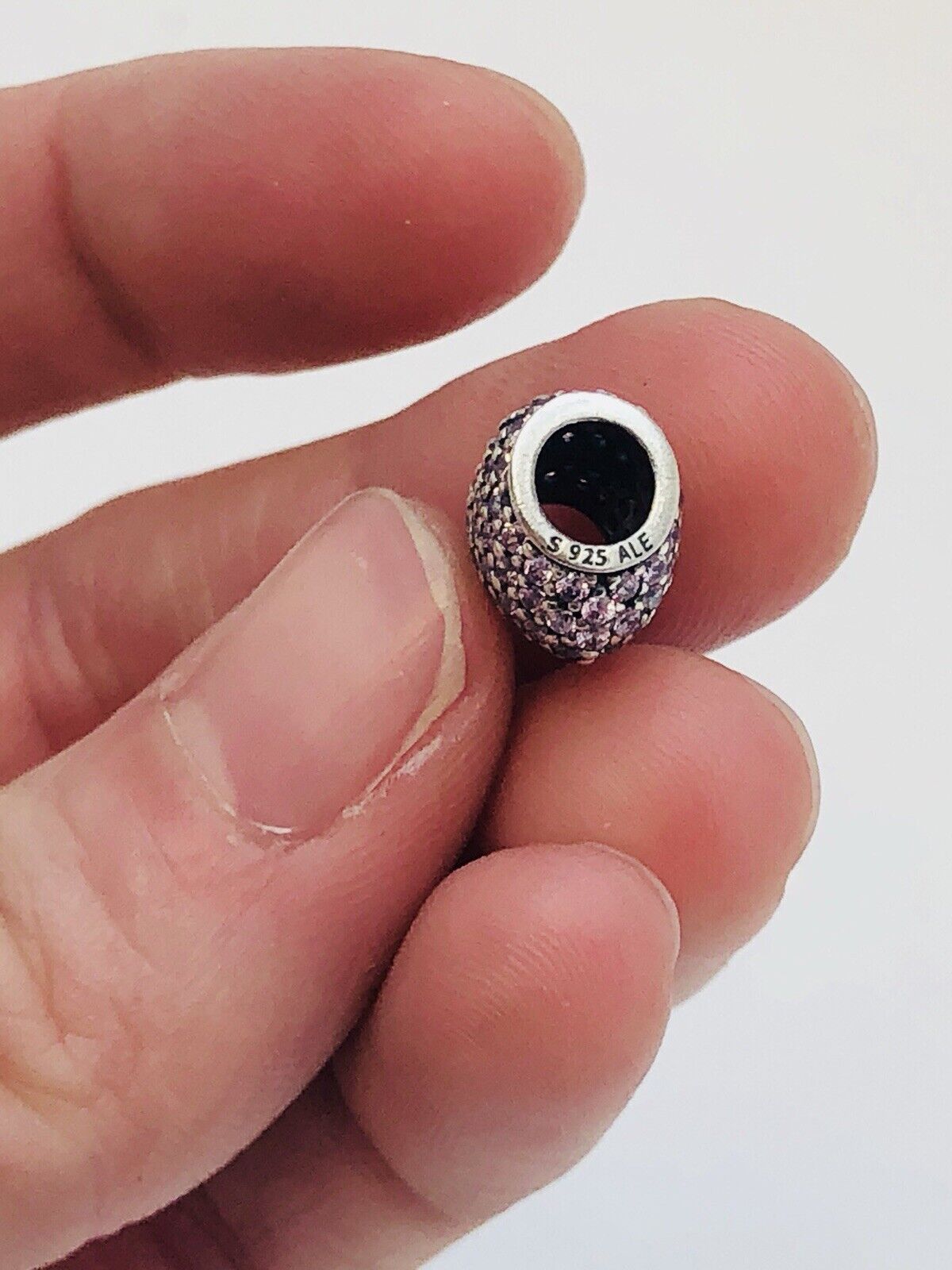 Authentic Pandora Pink Pave Open Your Heart Sterling 925 Charm 791052PCZ Retired