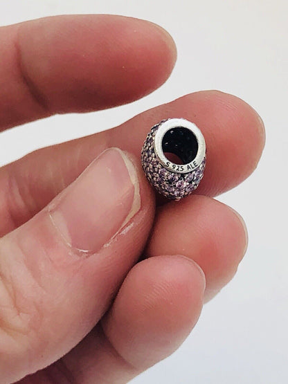 Authentic Pandora Pink Pave Open Your Heart Sterling 925 Charm 791052PCZ Retired