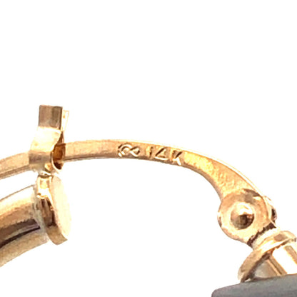 Designer 14K Yellow Gold Polished 3/4" Hoop Earrings