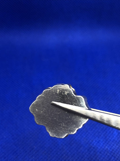 Vintage 925 Sterling Silver Engraveable Scroll Charm Bead Charm Or Pendant