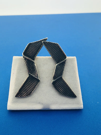 Vintage Mignon Faget Sterling Silver 925 Large Bow Earrings