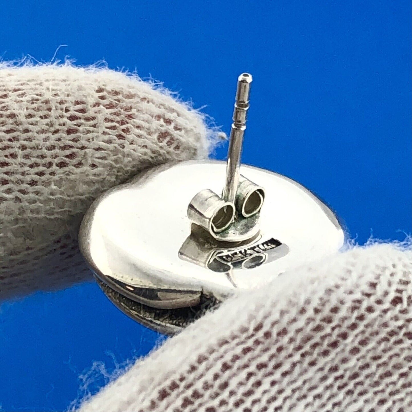 Retro Sterling Silver Rose Bud Camellia Flower Floral Statement Stud Earrings