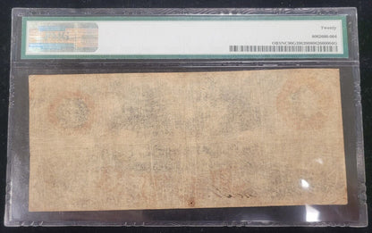 1859 $4 PMG VF20 Bank of Cape Fear, Salem, North Carolina Obsolete Bank Note