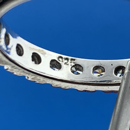 Sterling Silver 925 Cubic Zirconia CZ Infinity Eternity Anniversary Band Ring