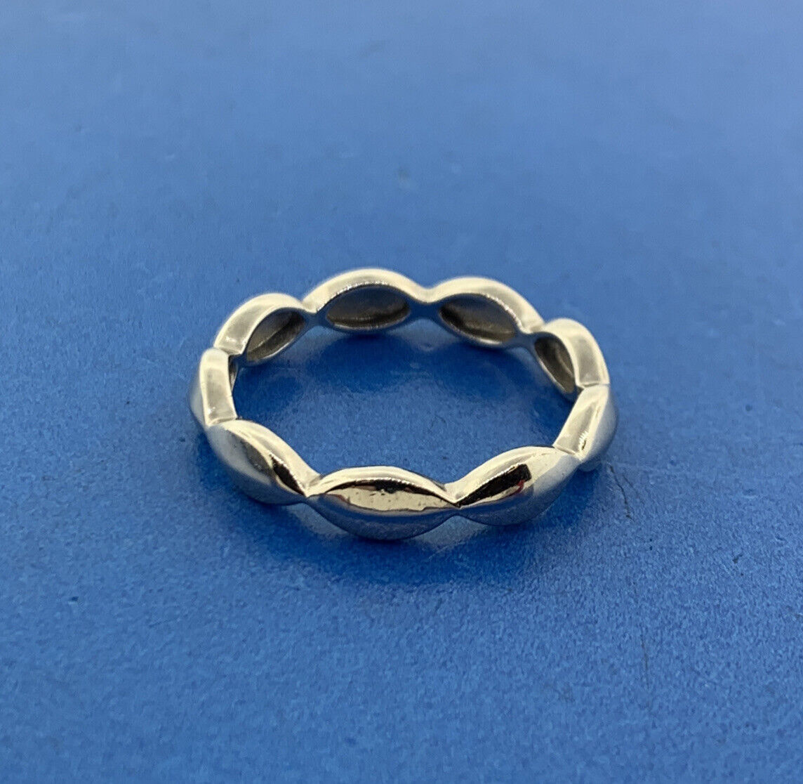 Designer 925 Sterling Silver Textured Polished Wedding Band Ring