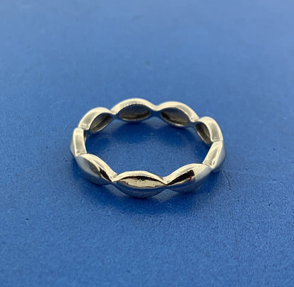 Designer 925 Sterling Silver Textured Polished Wedding Band Ring