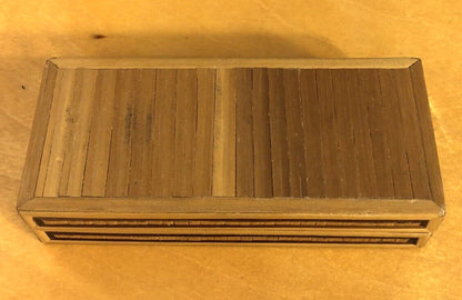 Vintage Bamboo Hand Made Lot Of Two Trinket Boxes