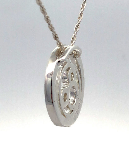 Authentic Disney Parks Silver Tone Cubic Zirconia CZ Mickey Infinity Necklace