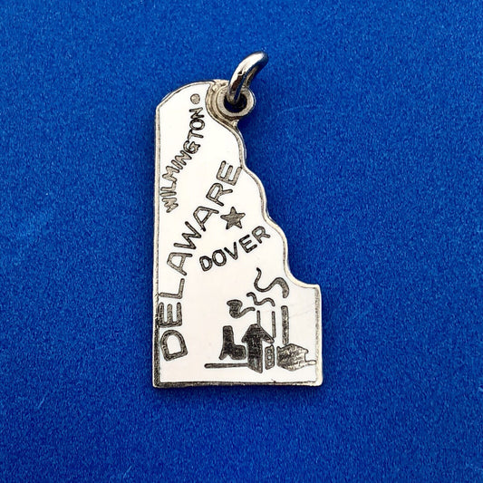 Sterling Silver State Charm - Delaware