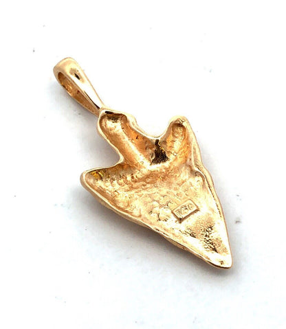 Estate 14K Yellow Gold Arrow Head Pendant