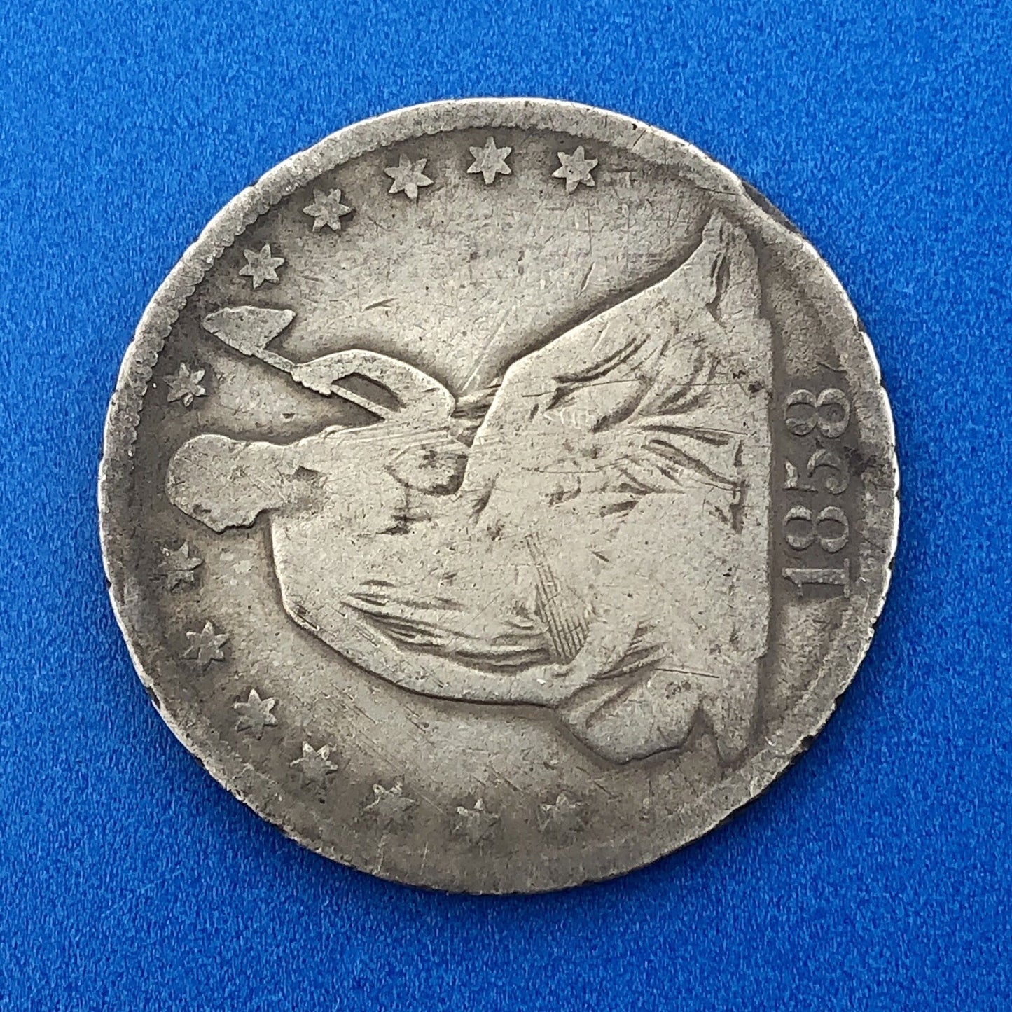 1858 O Seated Silver Half Dollar Better Key New Orleans Southern Mint Coin