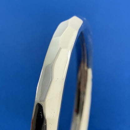 Designer RGN 925 Sterling Silver Hammered Closed Bangle Bracelet