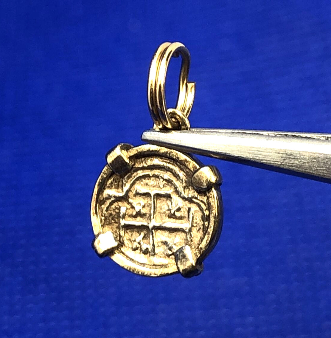 Vintage 925 Sterling Silver Vermeil Round Bronze Ancient Coin Pendant