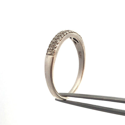 Designer DJoy 925 Sterling Silver Round Diamond Pave Anniversary Band Ring