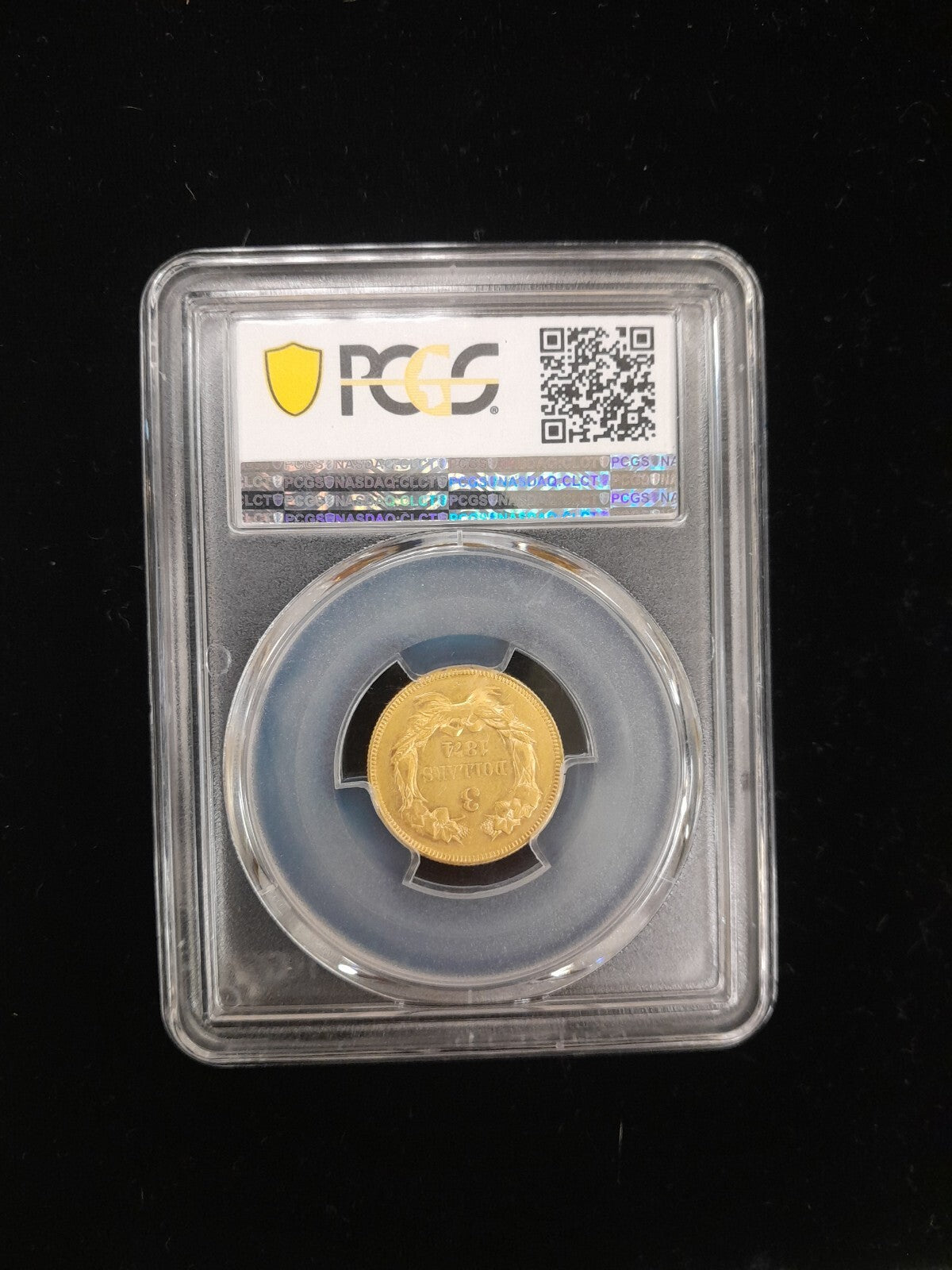 1874 $3 Gold Coin PCGS AU-50