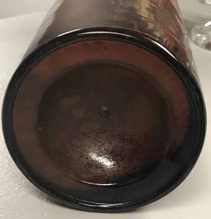Vintage Amber Brown Large Beer Whiskey Alcohol Unmarked Bottle