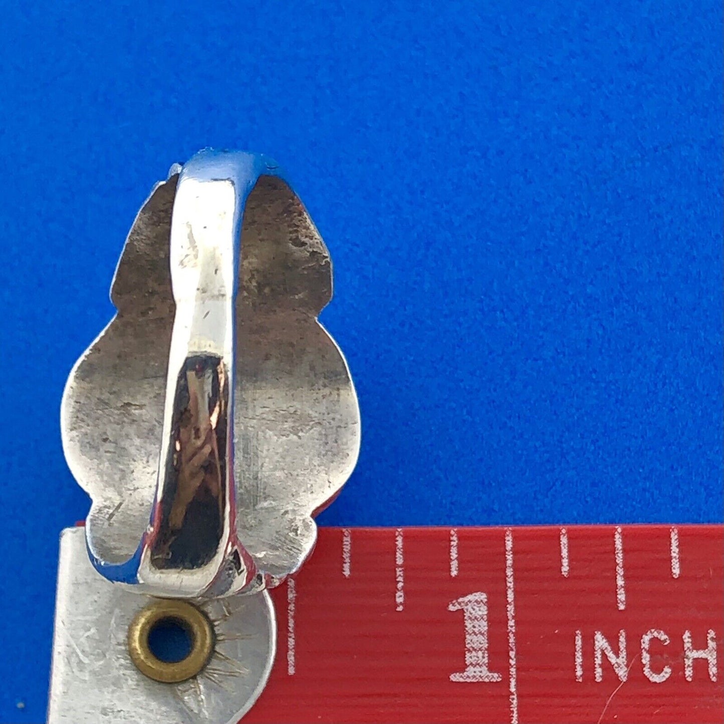 Stunning Sterling Silver 925 Chunky Turquoise Coral Wing Ring Size 10.5