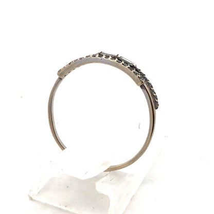 14K White Gold Diamond Accented Anniversary Promise Band Ring