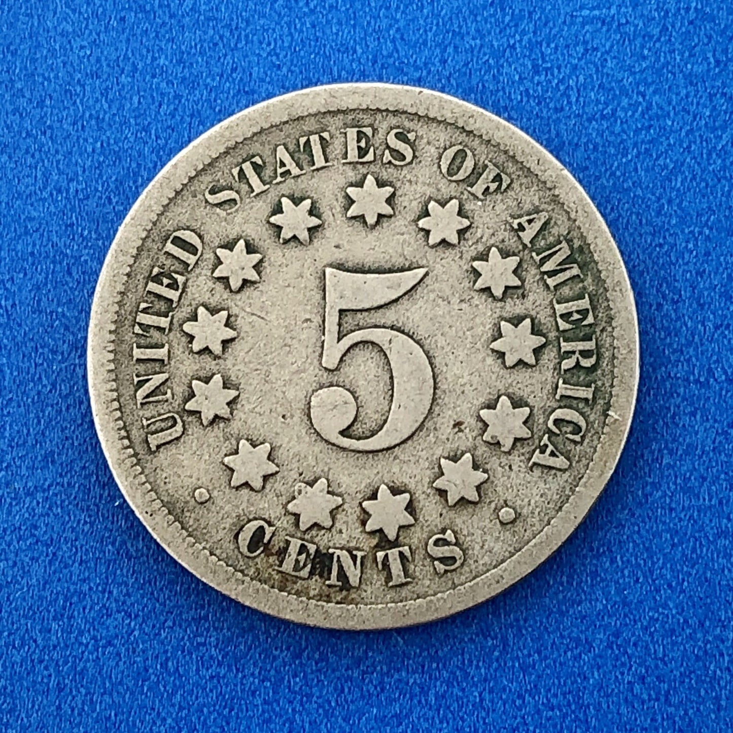 1868 P Shield Nickel Variety 2 Scarce Rare Better Key Philadelphia Mint Coin