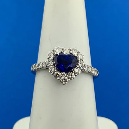 Kallati 14K White Gold Ceylon Sapphire & Diamond Heirloom Collection Ring
