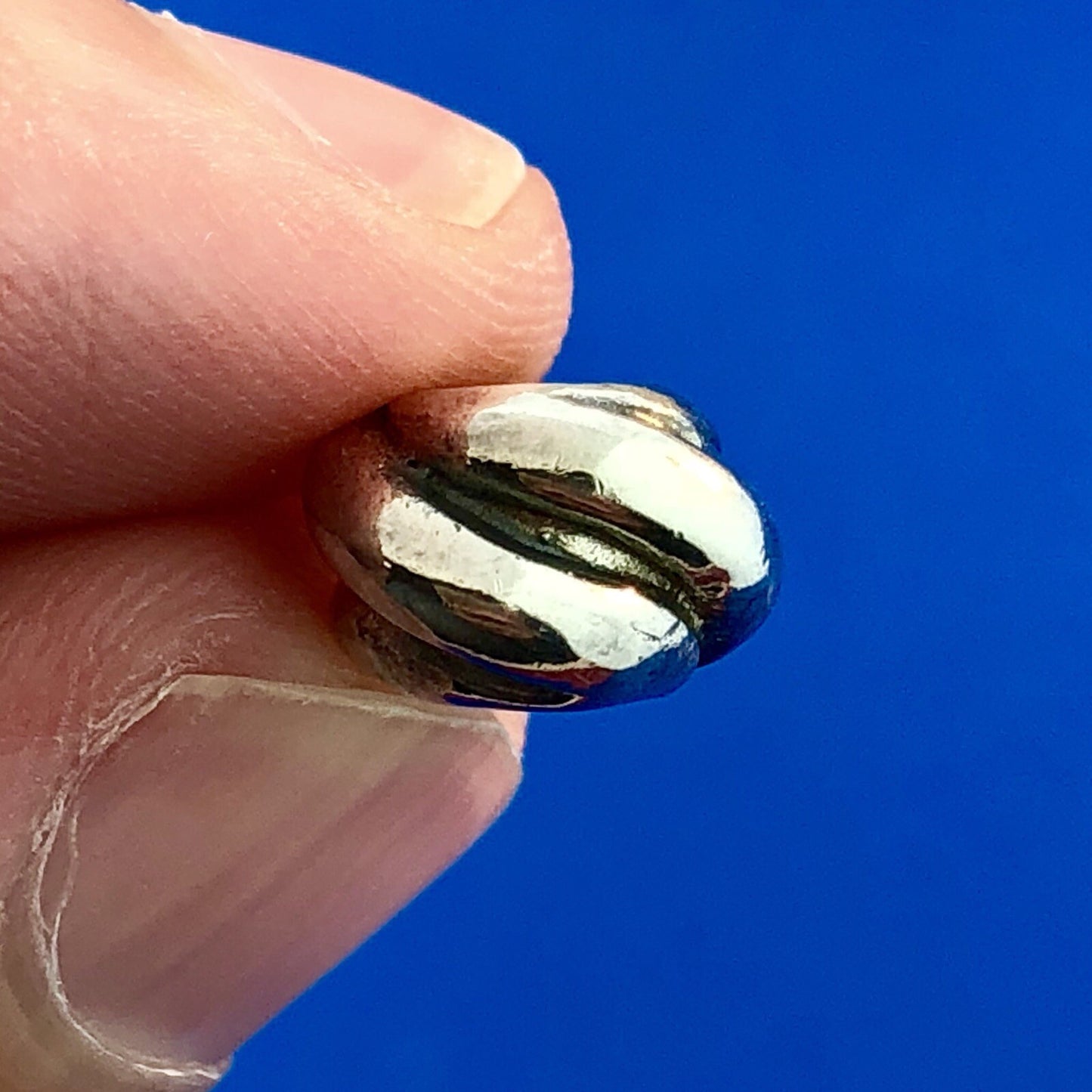 Designer 925 Sterling Silver Modernist Textured Wave Swirl Slide Bracelet Charm