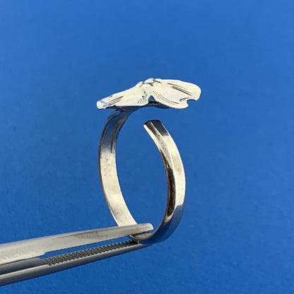 Vintage 925 Sterling Silver Dogwood Blossom Floral Design Adjustable Ring