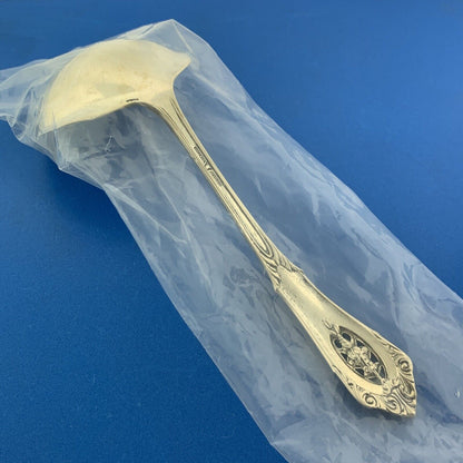 Designer Wallace Sterling Silver 925 Rose Point Pattern 6-1/4" Solid Gravy Ladle