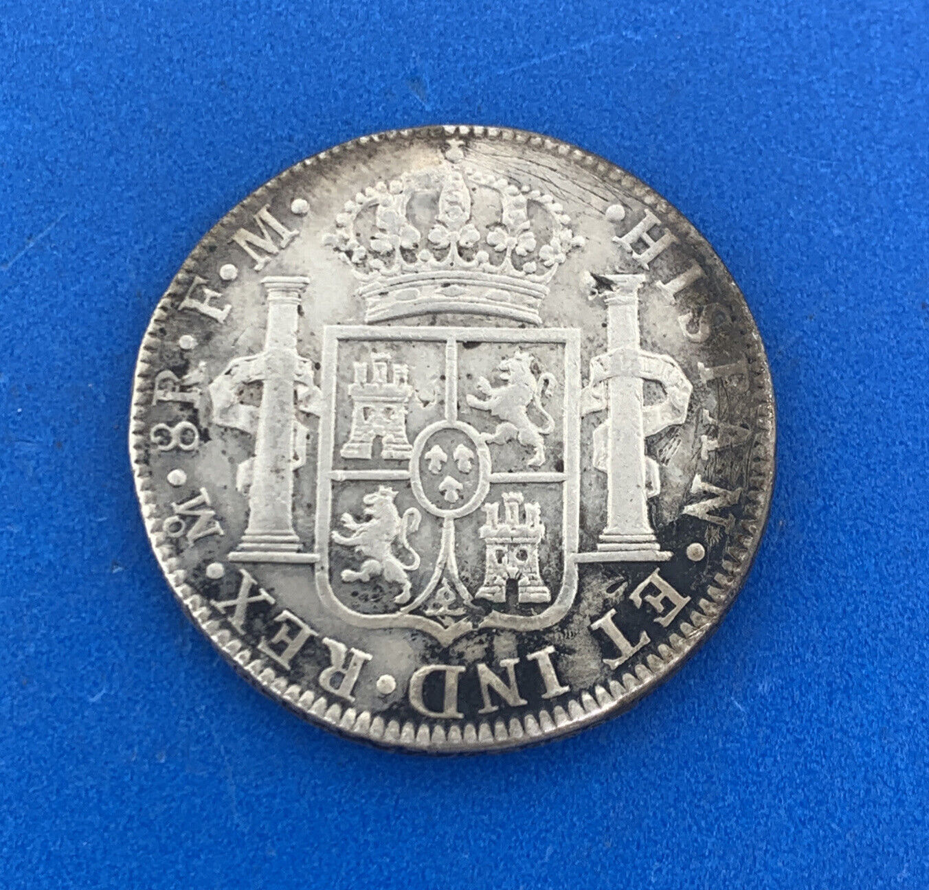 1789 Mo Mexico City 8 Reales F.M. Carolus IV DEI Gratia .903 Chop Marks Coin