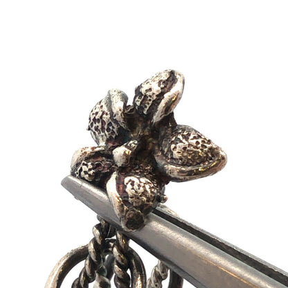 Vintage 925 Sterling Silver Plumeria Flower Floral Hawaiian Tropical Bracelet