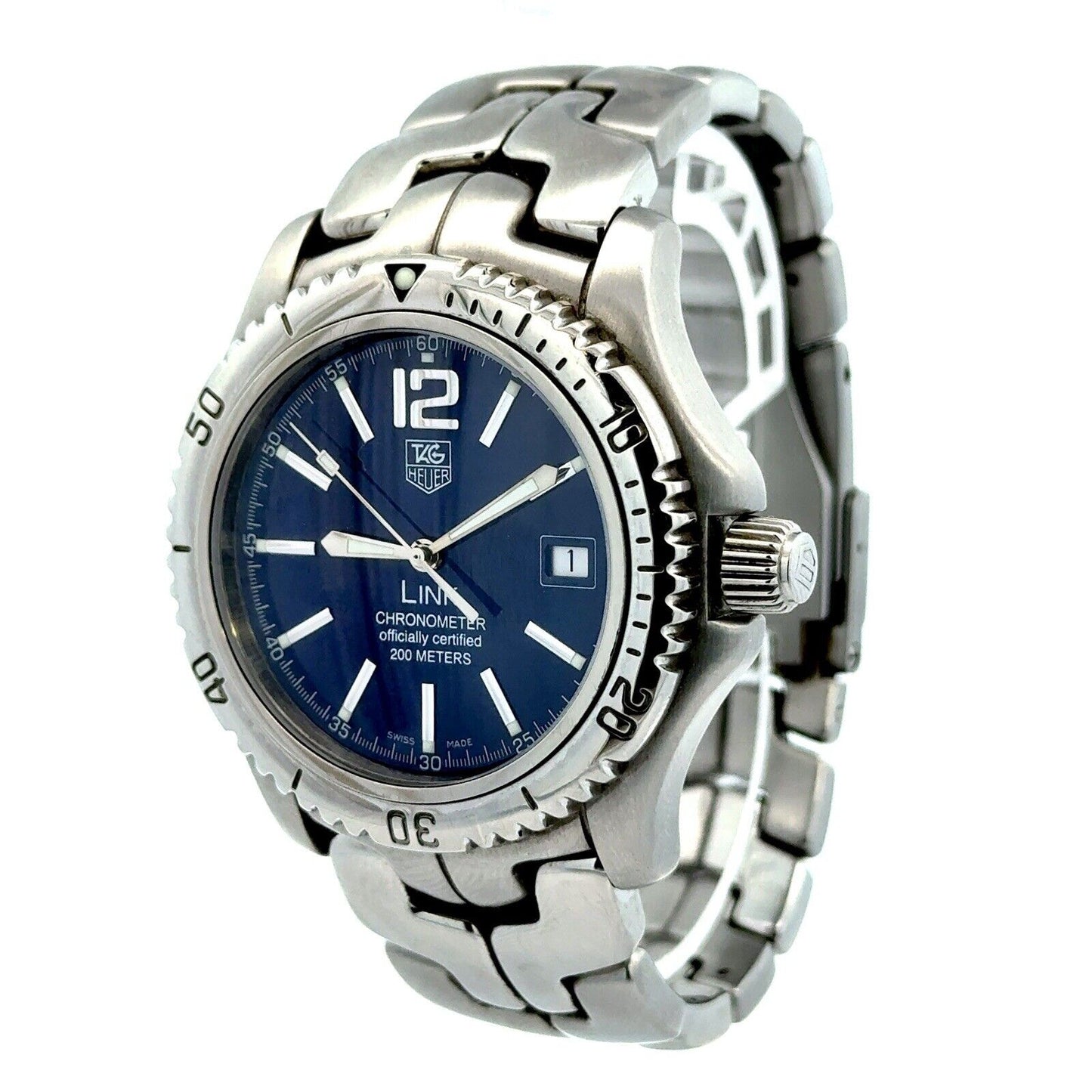 Tag Heuer LINK Chronometer WT5112 Stainless Steel Blue Dial Watch