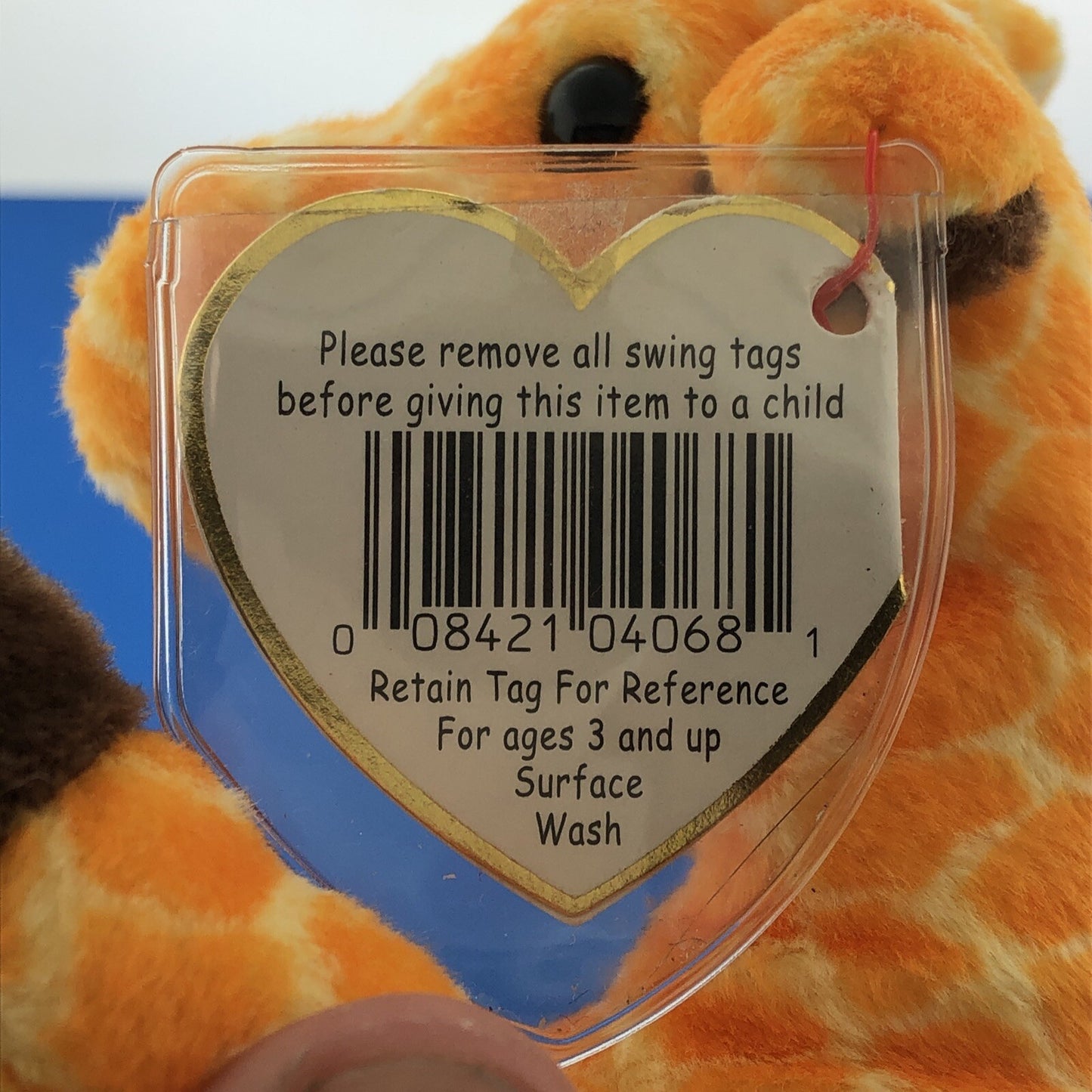 1995 TY Beanie Baby Twigs The Giraffe Mint Condition Retired Error- 4068