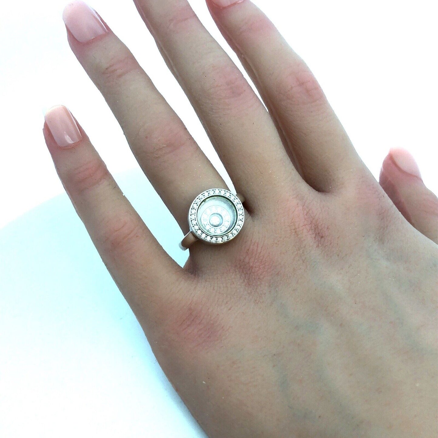 Designer STS 925 Sterling Silver Round Cubic Zirconia CZ Infinity Size 8 Ring