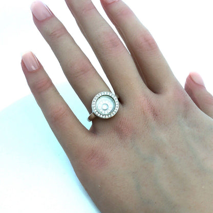 Designer STS 925 Sterling Silver Round Cubic Zirconia CZ Infinity Size 8 Ring