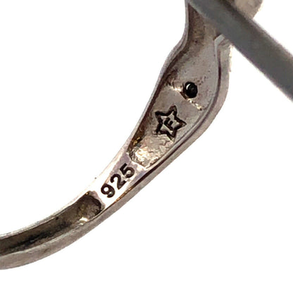 Designer 925 Sterling Silver Black Diamond Round Hoop Earrings