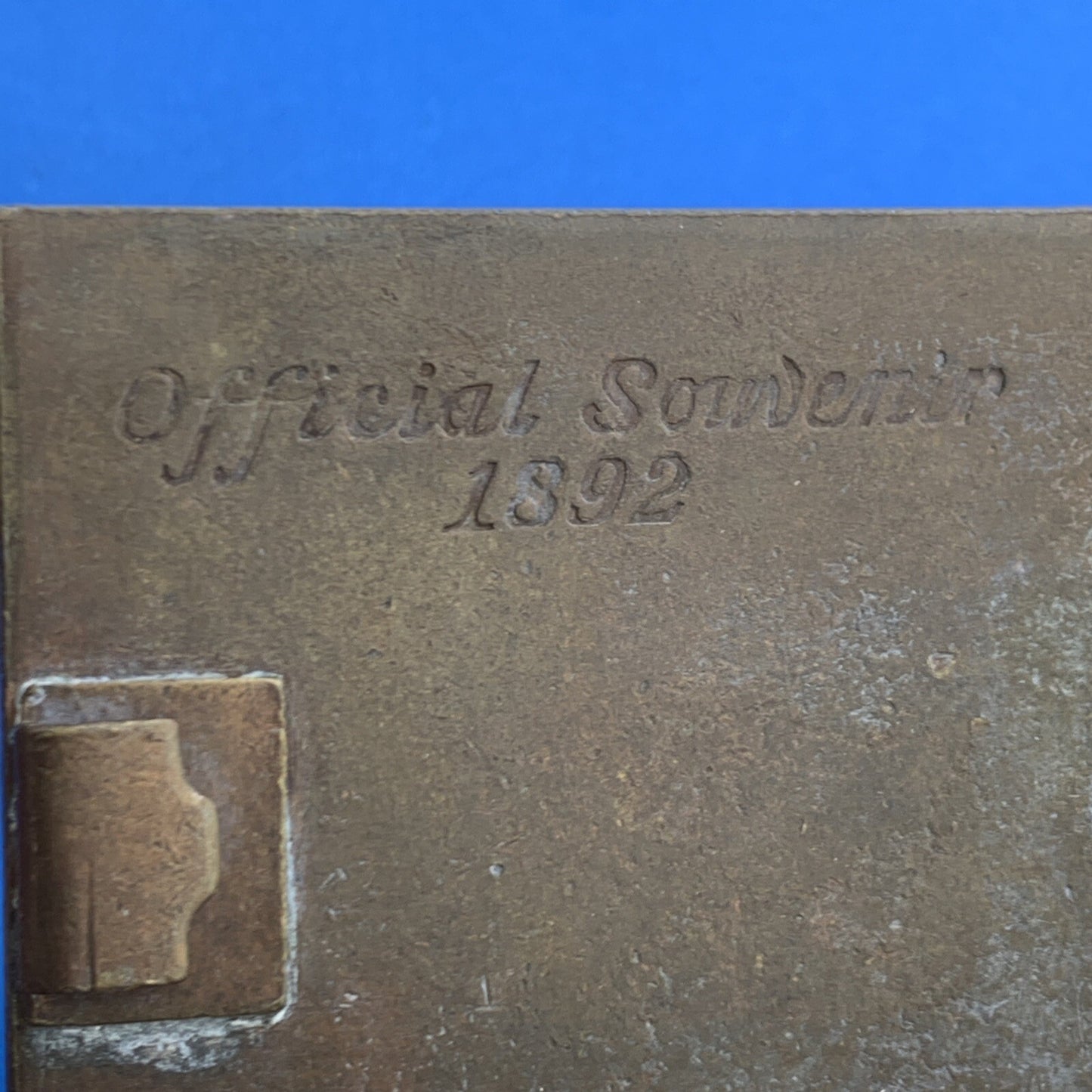 1892 Columbian Exposition Souvenir Columbus Bronze Belt Buckle