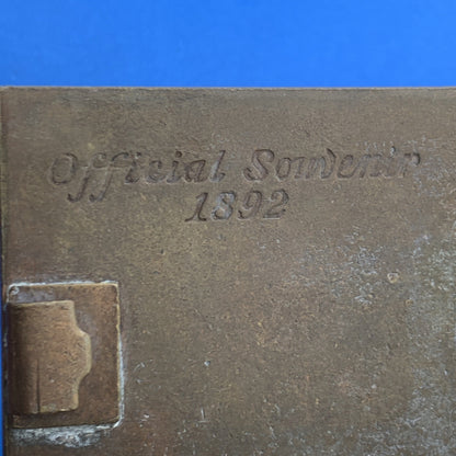 1892 Columbian Exposition Souvenir Columbus Bronze Belt Buckle